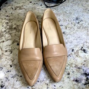 Cole Haan Pointy Loafers Cream
